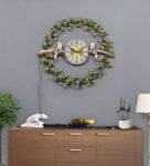 Two Bird Clock With Led Lights Made of Metal With Available Size 30*28 Inches