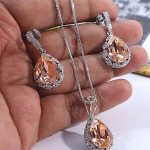 Pendant chain and earring set