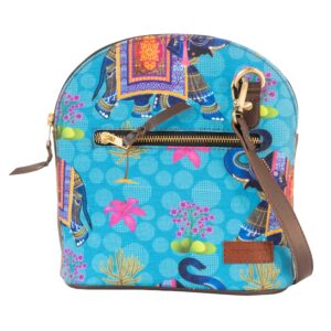 Royal Elephant Zipper Crossbody Bag