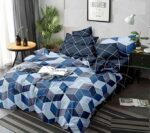 TC Cotton Feel Glace Cotton Double Bedsheet with Pillow Covers