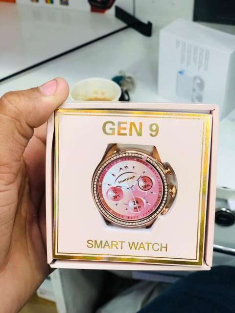 Round Rose Gold Fossil Gen 9 Diamond Edition Smartwatch