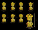 Satyamev Jayate Gold Mobile Stickers - Pack of 7 Small + 1 Large