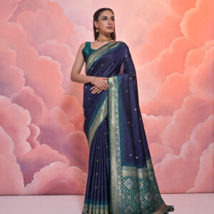 SOFT_SILK-101_NAVY-BLUE saree