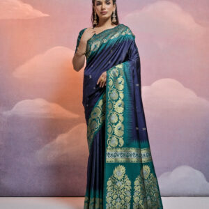 SOFT_SILK-104_NAVY-BLUE saree