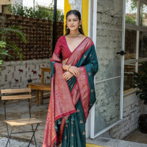 VAISHALI_TREE_GREEN saree