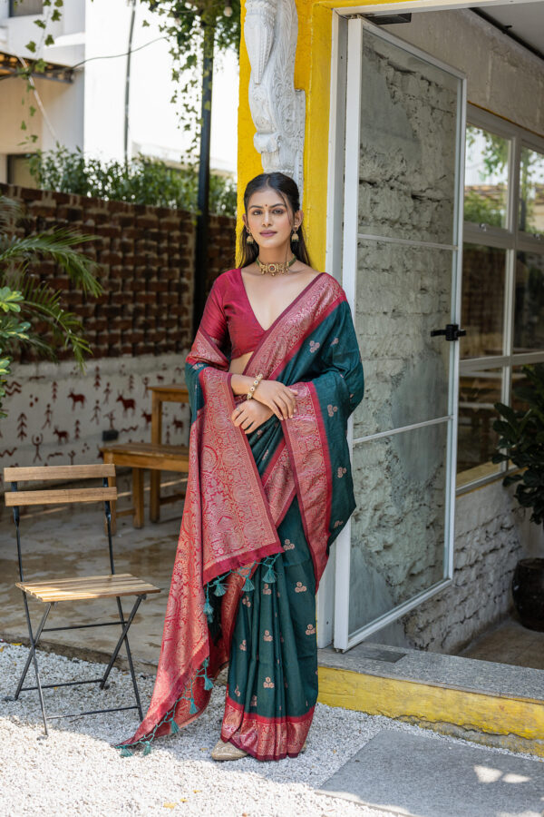 VAISHALI_TREE_GREEN saree