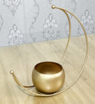 Metal Golden moon shape Planter Pot 9 inches