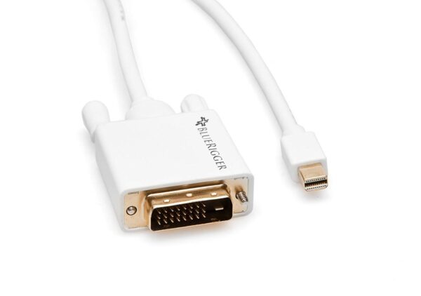 BlueRigger-Mini DisplayPort Thunderbolt to DVI Ma White