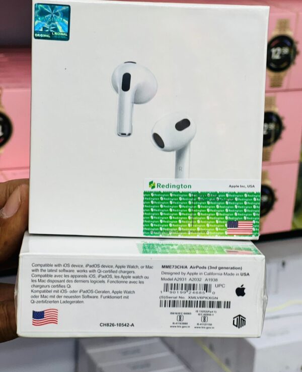 AirPods (3rd generation) Bluetooth Headset (White, True Wireless)