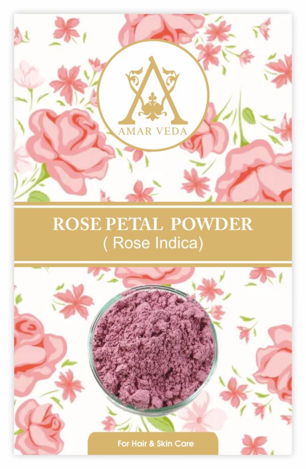 Amar Veda Rose Petal Powder | Rose Indica | 100% Natural | Anti-inflamatory, Skin Cleansing & Natural Fragrance (2)