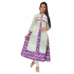 Women's Cotton Kurtis (Violet, Multi, M)