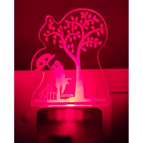 Romantic Couple Under Tree AC Adapter Night Lamp