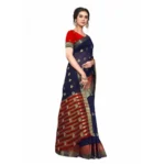 Women's Cotton_Silk Saree (Navy Blue ,5-6Mtrs)