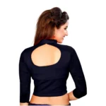 Women's Stretchable Readymade Blouse Cotton Lycra (Size-Free Size ,Neck Type-Collar)