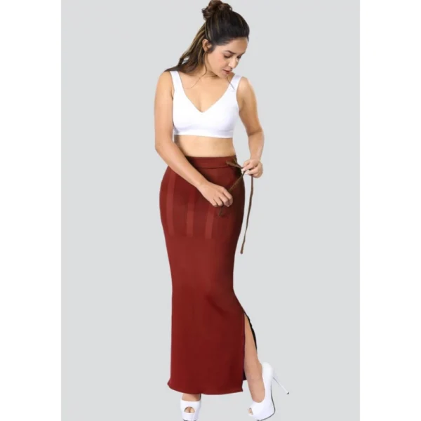 Dermawear Women's Saree Shapewear (Model: SS_406_Saree Shaper, Color:Maroon, Material: 4D Stretch)