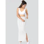 Dermawear Women's Saree Shapewear (Model: SS_406_Saree Shaper, Color:White, Material: 4D Stretch)