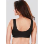 Dermawear Women's Sports Brassiere (Model: SB-1104, Color:Black, Material: 4D Stretch)