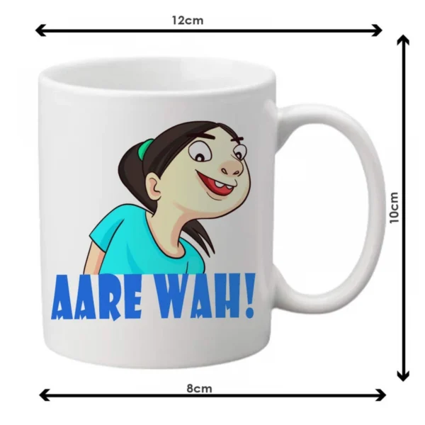 Generic Aare Wah Printed Ceramic Coffee Mug (Color: White, Capacity: 350ml)