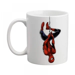 Generic Spiderman Printed Ceramic Coffee Mug (Color: White, Capacity: 350ml)