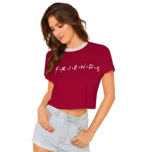 Women's Cotton Western Wear T Shirt (Maroon)