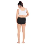 Women's Cotton Blend Adjustable Band Maternity Panty (Black)