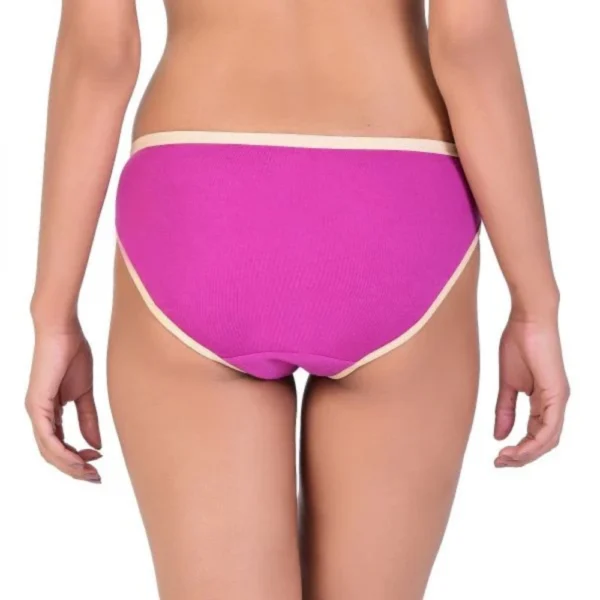 Women's Pack Of 3 Cotton Bikini Panty (Wine Pink)