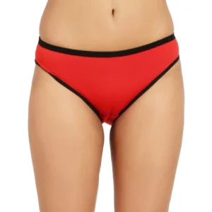 Women's Pack Of 3 Cotton Bikini Panty (Red)