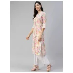 Women's Cotton Printed  Straight Kurti (Multicolor, Cotton)