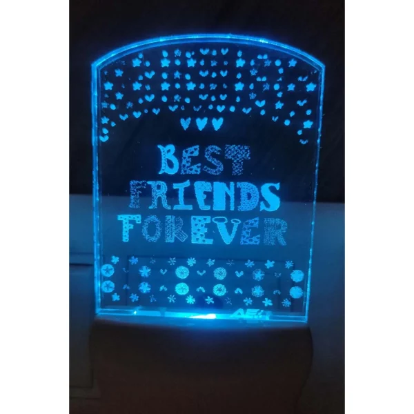 Generic Best Friends Forever Multi Color Changing AC Adapter Night Lamp