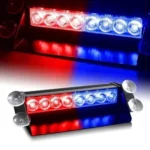 8 Led Police Car Flashing Lights Interior Light Car Led 12 V, 12 W Universal For Car (Red and Blue)