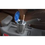 Designer Car Ash Tray Ashtray With Blue Led Light & Rainbow Colors (Multicolor)