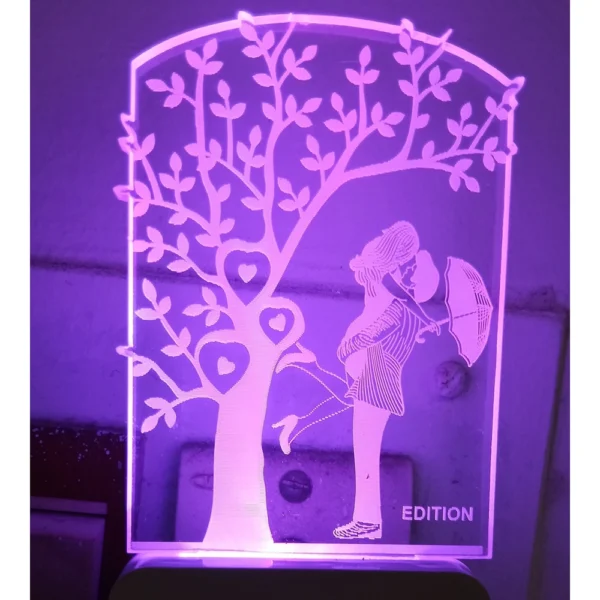 Romantic Couple AC Adapter Night Lamp