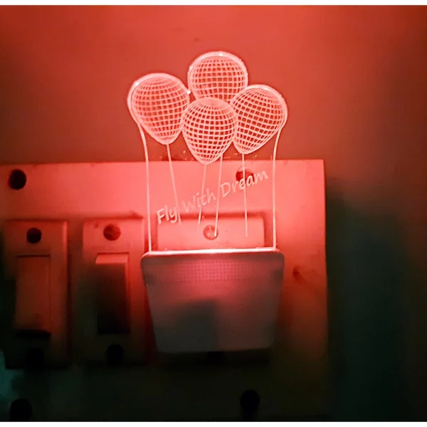 Fly With Dream Balloons AC Adapter Night Lamp