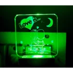 Love Is With Half Moon AC Adapter Night Lamp