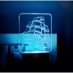 Sail Boat AC Adapter Night Lamp