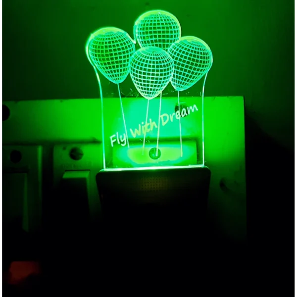 Fly With Dream Balloons AC Adapter Night Lamp