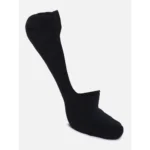 4 Pairs Unisex Casual Cotton Blended Solid No-show Socks (Black)