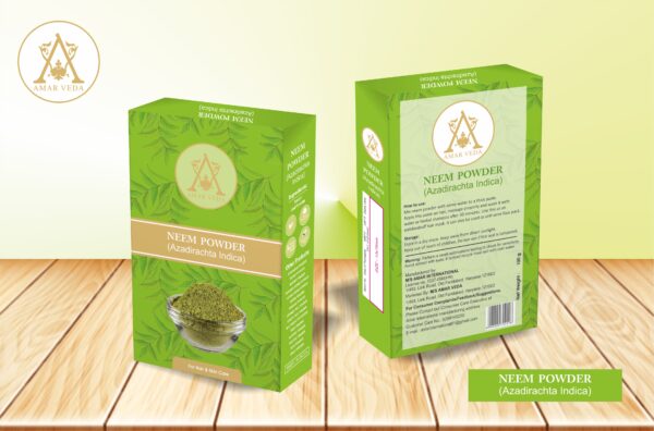 Amar Veda Neem Powder, Azadirachta Indica ,100% Natural ,Natural Moisturiser, Helps with Acne