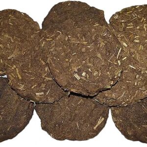 Handmade Organic Pure Cow Dung Gobar Upla/uplay Cow/Kande/Cow Dung Cake for Hawan, Puja & Religious Purpose (pack of 10)