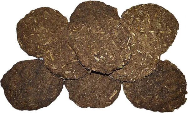 Handmade Organic Pure Cow Dung Gobar Upla/uplay Cow/Kande/Cow Dung Cake for Hawan, Puja & Religious Purpose (pack of 10)