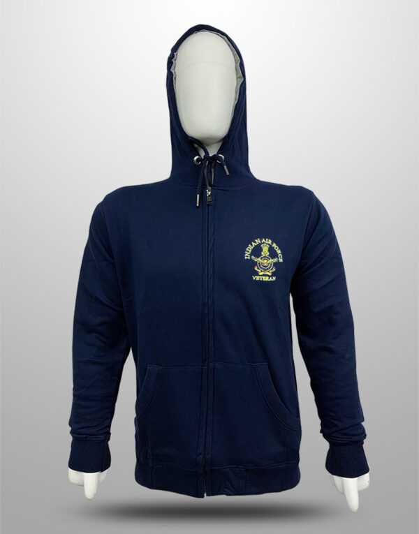 IAF Veteran Hooded Jackets Navy Blue Color