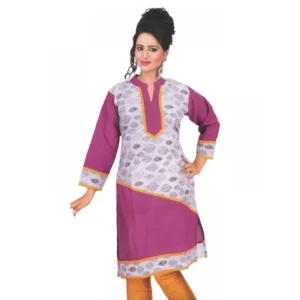 Women's Cotton Kurtis (Pink, L)