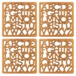 Wooden Coasters for Tea Coffee (Set of 4)