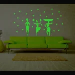 Green Dancing Lady Radium Wall Sticker