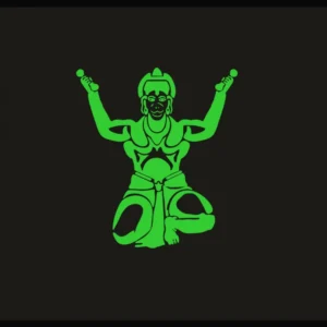 Green Hanuman Ji Radium Wall Sticker