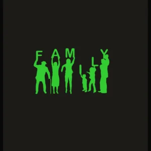 Green Family Radium Wall Sticker