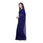 Women's Dyed Saree(Dark Blue,5-6 Mtrs)