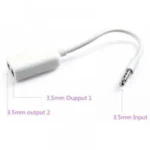 Pack Of_3 Dual Earphones Handsfree Connector (Color: Assorted)