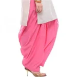 Women's Cotton Solid Patiyala (Color:Baby Pink)