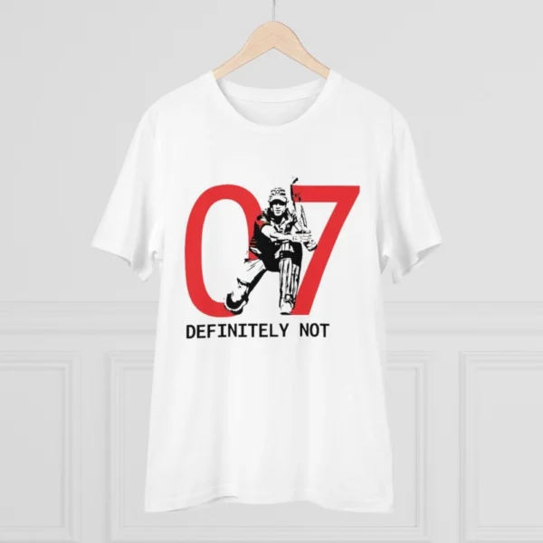 Men's PC Cotton Cricket Design Printed T Shirt (Color: White, Thread Count: 180GSM)